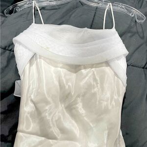 White Satin Wedding Dress